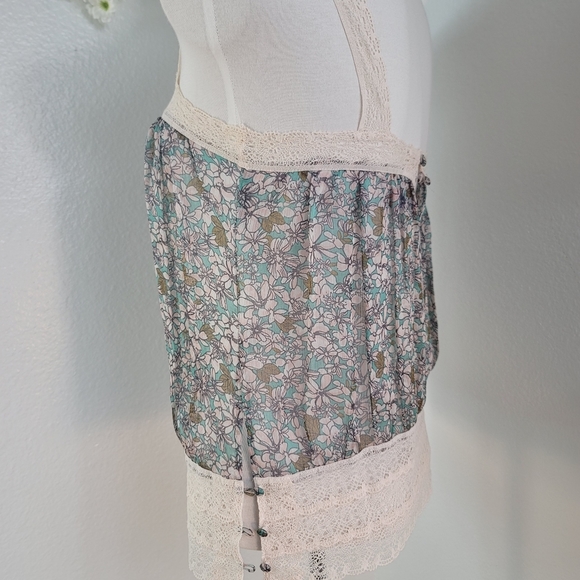 WISH ROMANTIC LACE SHEER SILKY FEEL VINTAGE INSPIRED FLORAL WOMEN'S SIZE XS - Picture 9 of 16